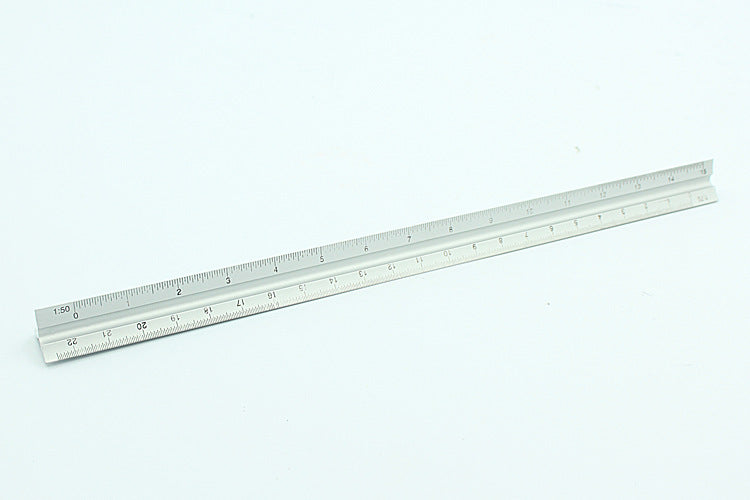 Metal Silver Architect Technical Triangle Ruler