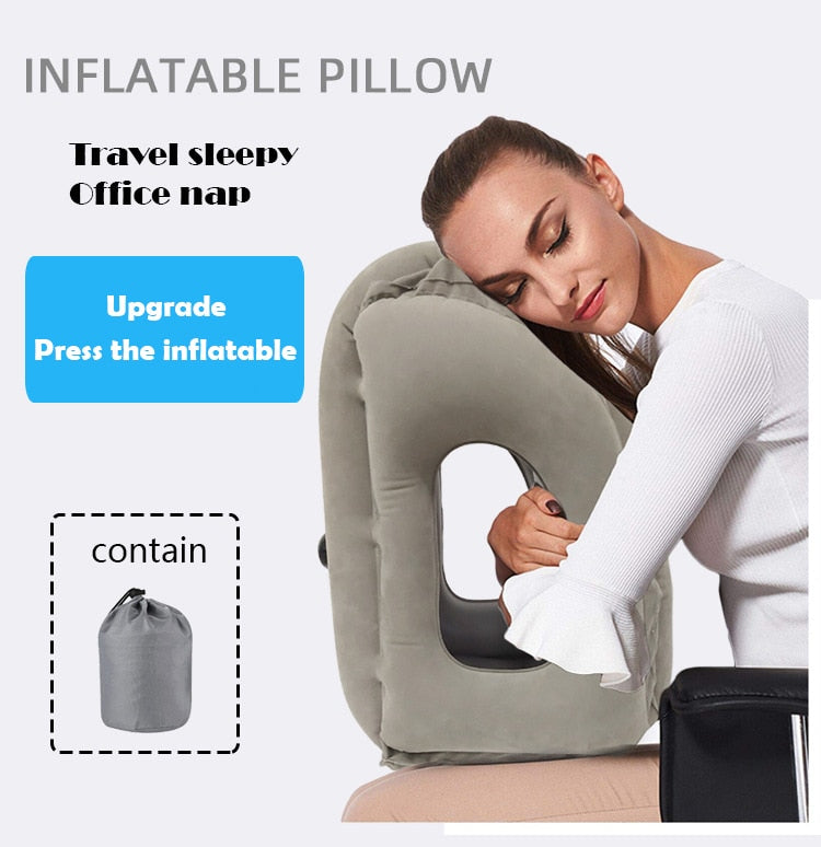 Inflatable Cushion Travel Pillow The Most Diverse &amp; Innovative Pillow for Traveling 2017 Airplane Pillows Neck Chin Head Support