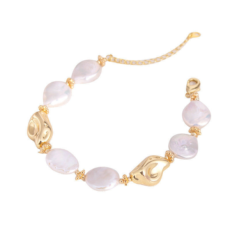 Fashion Natural Freshwater Pearl Bracelet Fritillary High-grade Texture European And American Style Necklace