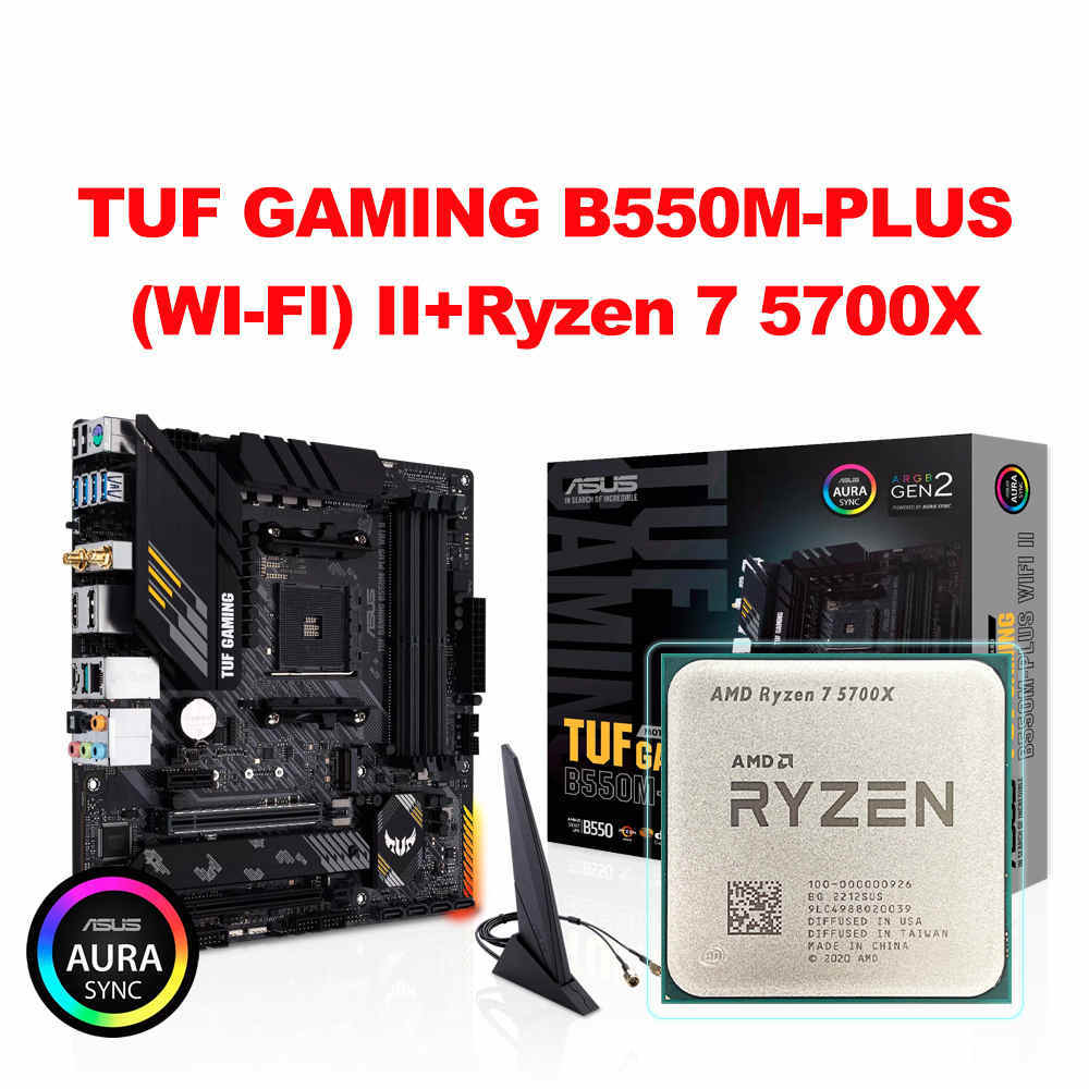 Motherboard AM4 CPU Prozessor 5700X TUF B550M PLUS WIFI II