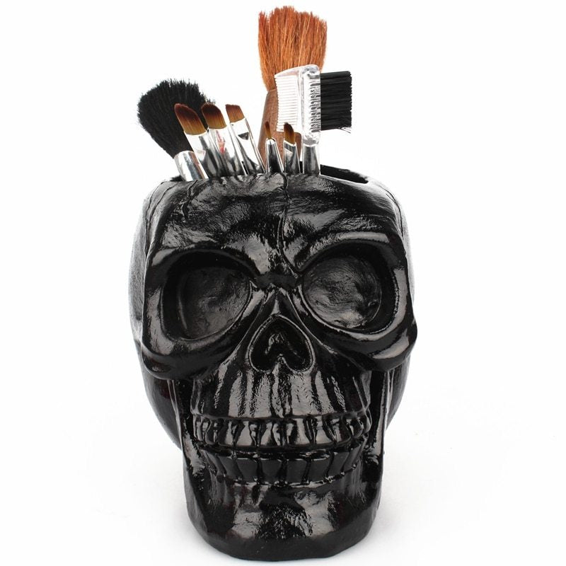 Beauty Tool Storage Tube with Skull 