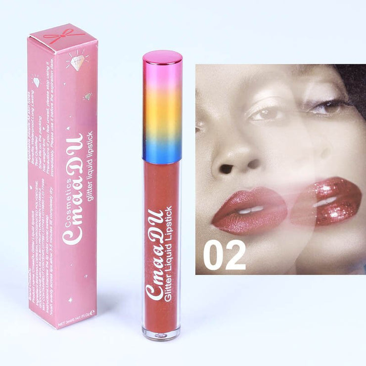 Symphony – glänzender, matter Lipgloss-Lippenstift aus Metall