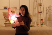 Kreatives Leuchten LED Teddybär Kuscheltiere Buntes leuchtendes für Kinder Kissen