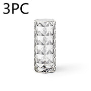 Nordic Kristall Lampe USB Tisch Lampen Schlafzimmer Touch Dimmen Atmosphäre Diamant Nacht Licht Rose Projektor Lampe Dekor