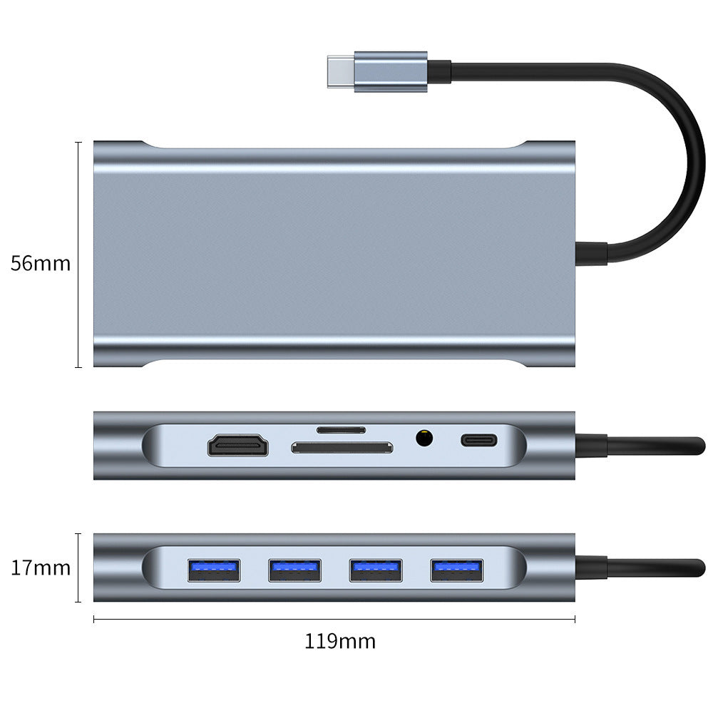 Type-c Docking Station 3.0 Hub 11 In 1 Docking Station