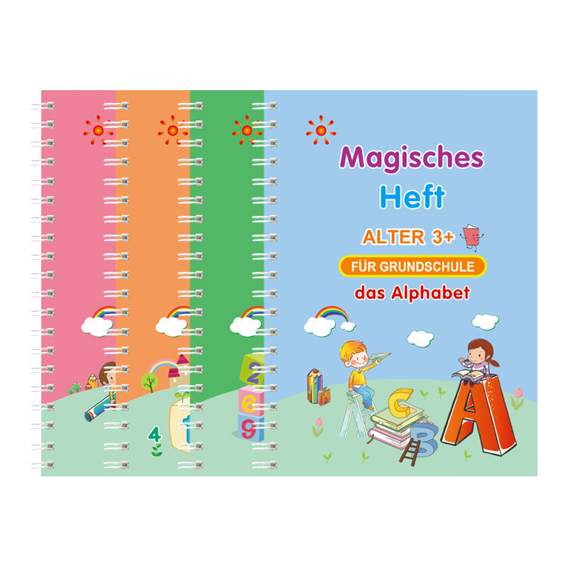 Children English French German Painting Magic English Training Book