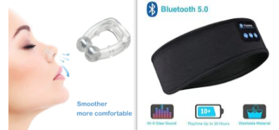 Kabellose Bluetooth-Schlafkopfhörer, Stirnband, dünn, weich, elastisch, bequem, Musik-Ohrhörer, Augenmaske für Seitenschläfer, Sport