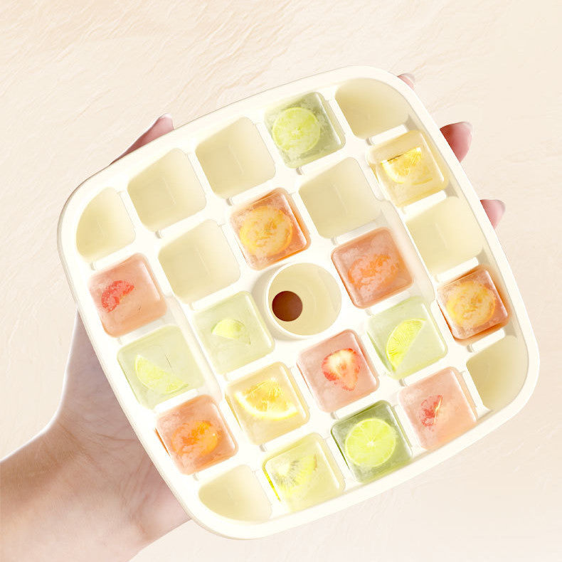 Ice cube form press with lid household