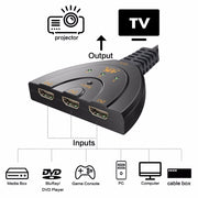 3 Port 4K HDMI 2,0 Kabel Auto Splitter Switcher HDMI-kompatibel