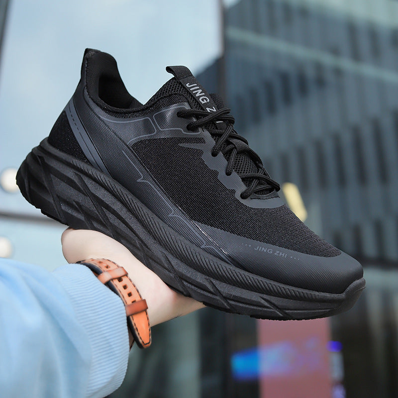 Fashion Thick-soled Anti-skid Shoes Ins Slip-on Casual Lazy Shoes Men Outdoor Breathable Lace-up Running Sports Sneakers