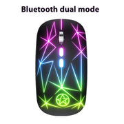 Drahtlose Bluetooth-Maus Dual-Mode Leuchtendes Ladespiel Büro 5-Schlüssel Metallroller