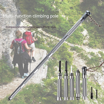 Faltbare Selbstverteidigung Survival Walking Stick Wandern Multifunktion