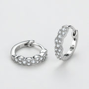 Women's S925 Silver Geometric Rhinestone Earrings