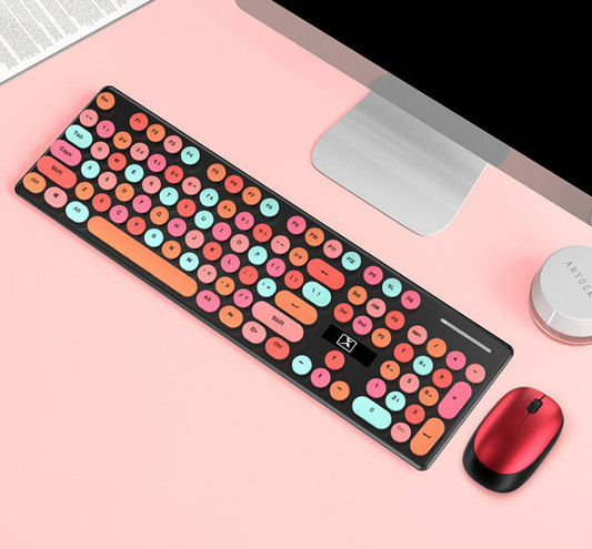 Wireless Punk Keyboard and Mouse Set