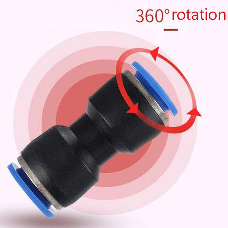 Jinqi Pneumatic Plastic Connector Straight Through Butt PU-56810121416mm Quick Insertion Trachea Connector