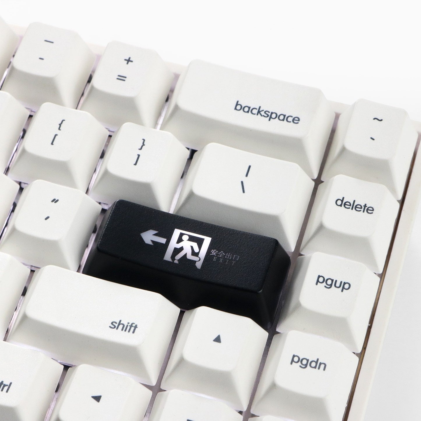 Safety Evacuation Exit Backspace Key Personalized Transparent Cap