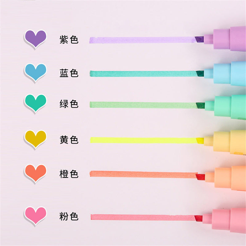 Cute, large-volume marker pen in macaron color