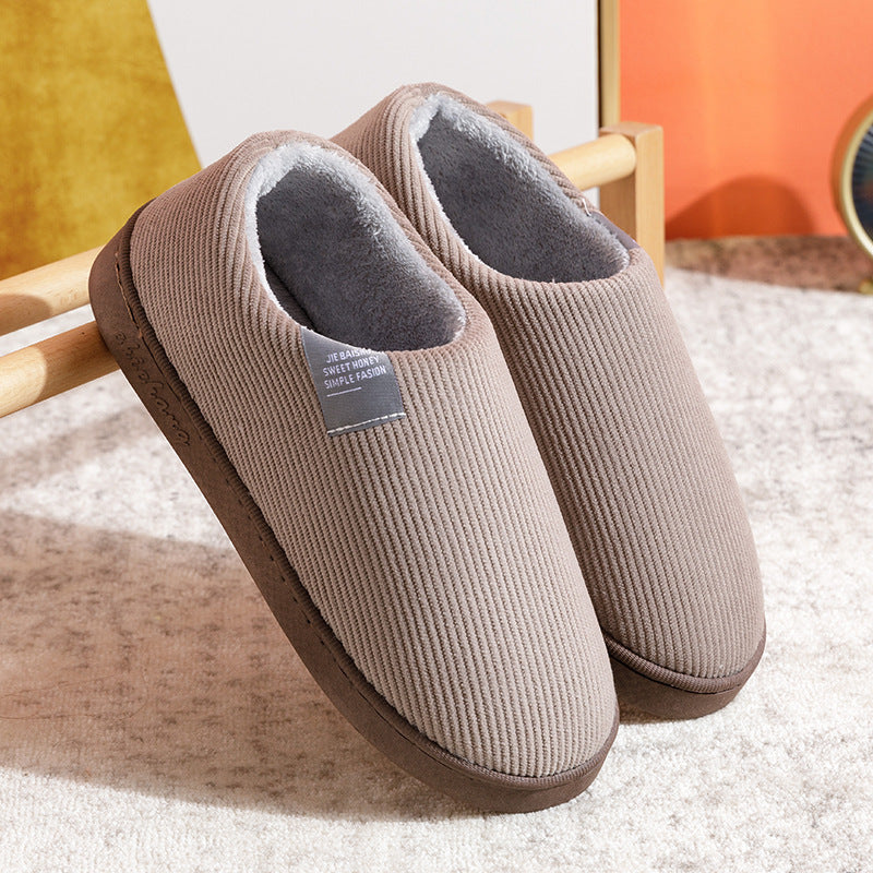 Thick bottom and keep warm at home non-slip cotton slippers