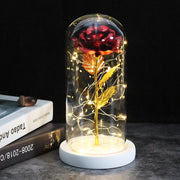 Lampe mit Glasschirm „Rosé“