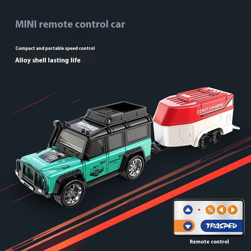 Alloy Remote Control Vehicle Charging Adjustable Speed ​​Off-road Trailer Model