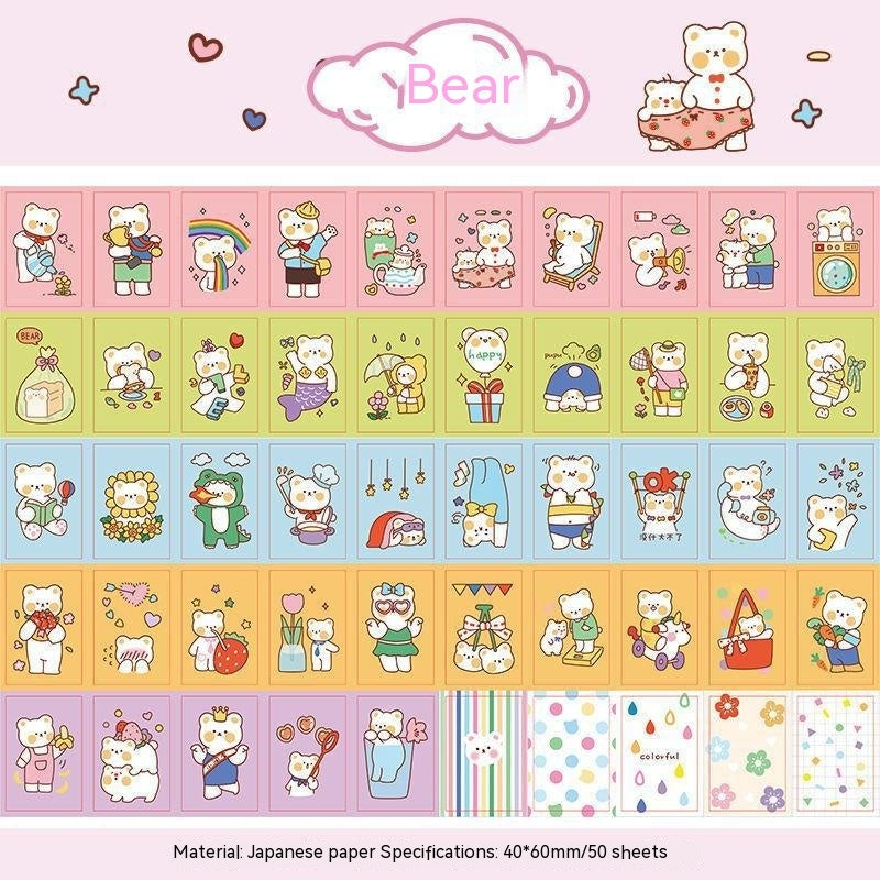 Stickers Hand Account Painting Heart Stickers Notebook Special Screen Protector Japanese Paper Cartoon Characters