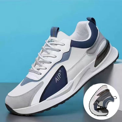 Lässige Herrenschuhe mit weicher Sohle, Farbblock-Schnürschuhe, vielseitige, trendige Laufsportschuhe