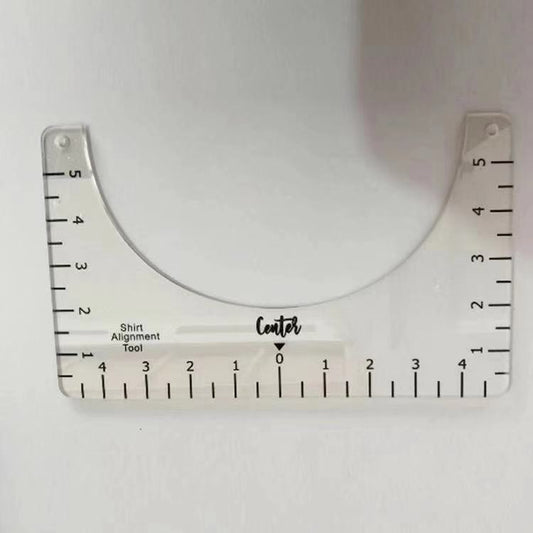 Carved Acrylic Sewing Patch Ruler T-shirt