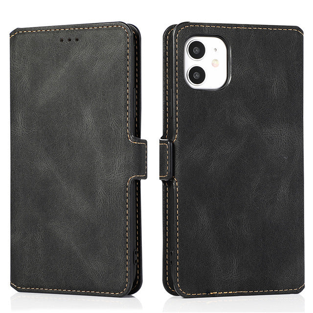 Retro flip phone leather case