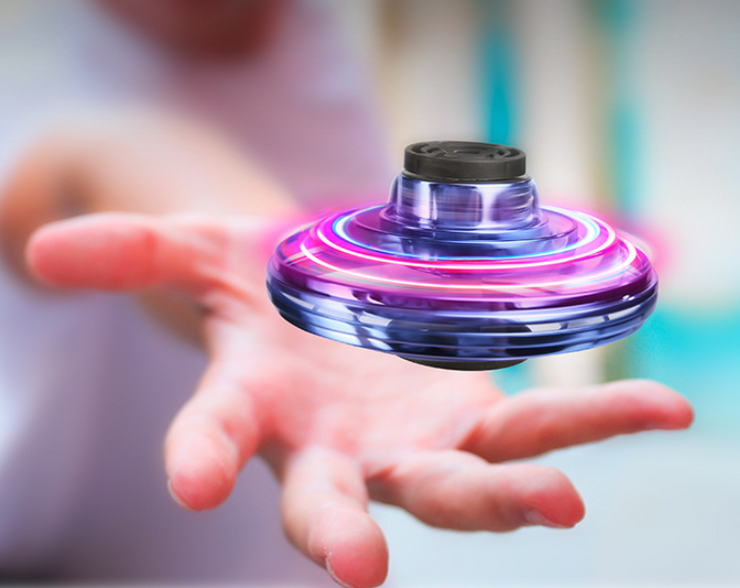 Mini Fingertip Gyro Interaktive  Drohne LED UFO Typ Fliegen  Spinner Kinder