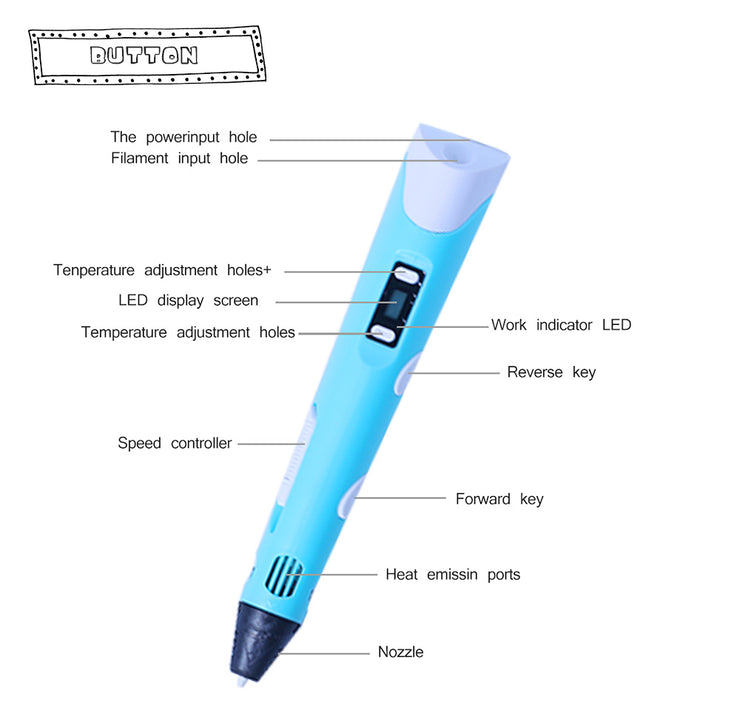 Druckstift 3D-Stift zweite Generation