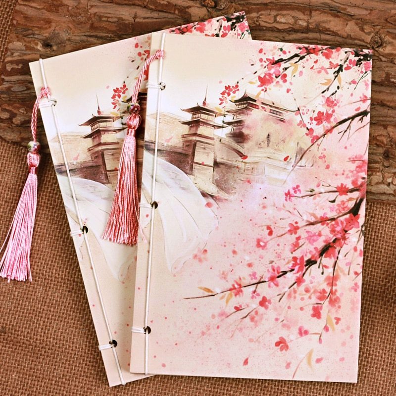 Watercolor Retro Chinese Style Line-bound Book 