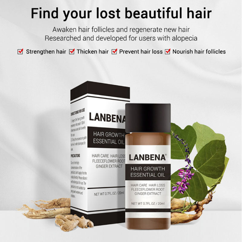 LANBENA Hair Care Essential Oil Hair Growth Treatment Prevention Hair Loss Treatment 20ml 