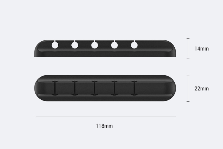 Silicone cable clamp for cable management