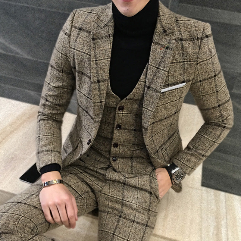 suits with a check pattern