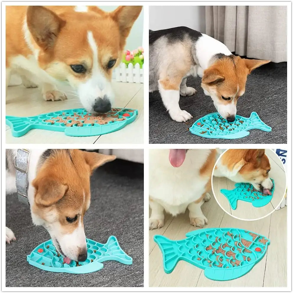 Silicone Lick Mat for Dogs, Plate for Small and Medium Dogs, Anti-Lick