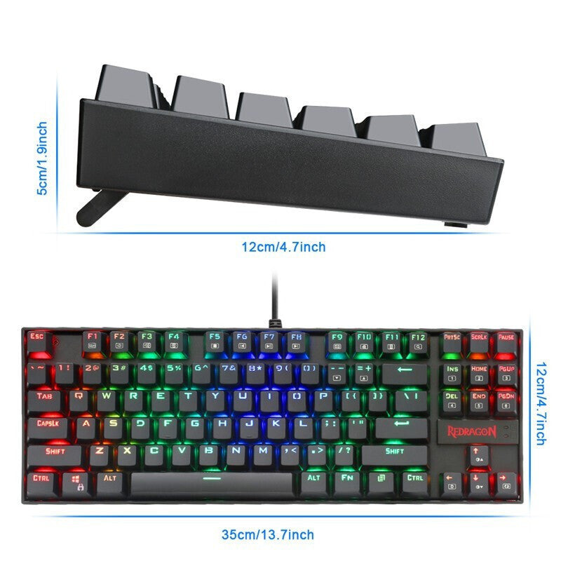 Red Dragon Gaming Mechanical Keyboard Set with many parts