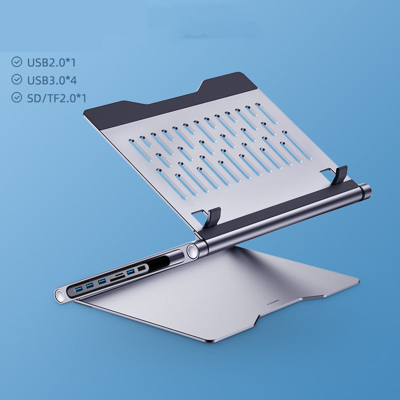 Lapstop Ständer mit 8-in-1 Docking Station