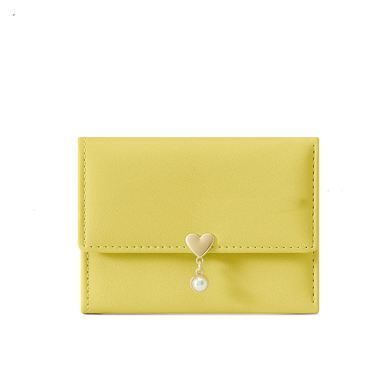 Mini Damen niedlich Tri-Fold Love Wallet