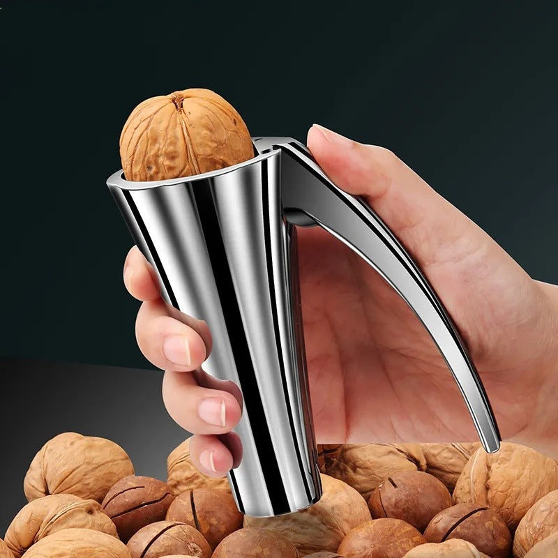 Zinc Alloy Pecan Nut Cracker Walnut Nutcracker Pine Cascanueces Sheller Funnel Frosted Grips Pliers Clamp Kitchen Gadgets