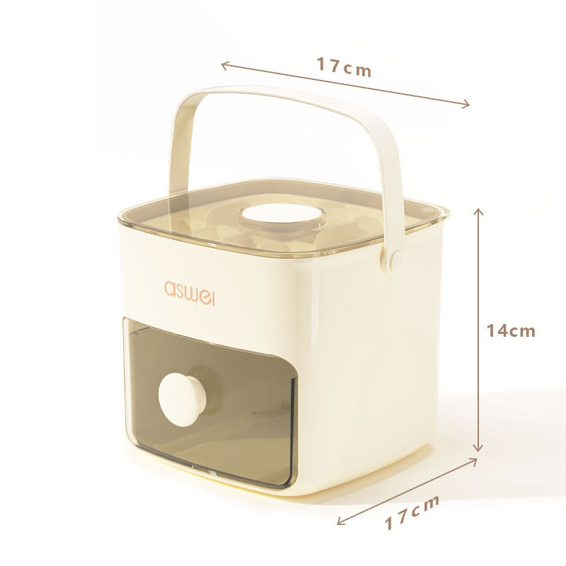 Ice cube form press with lid household