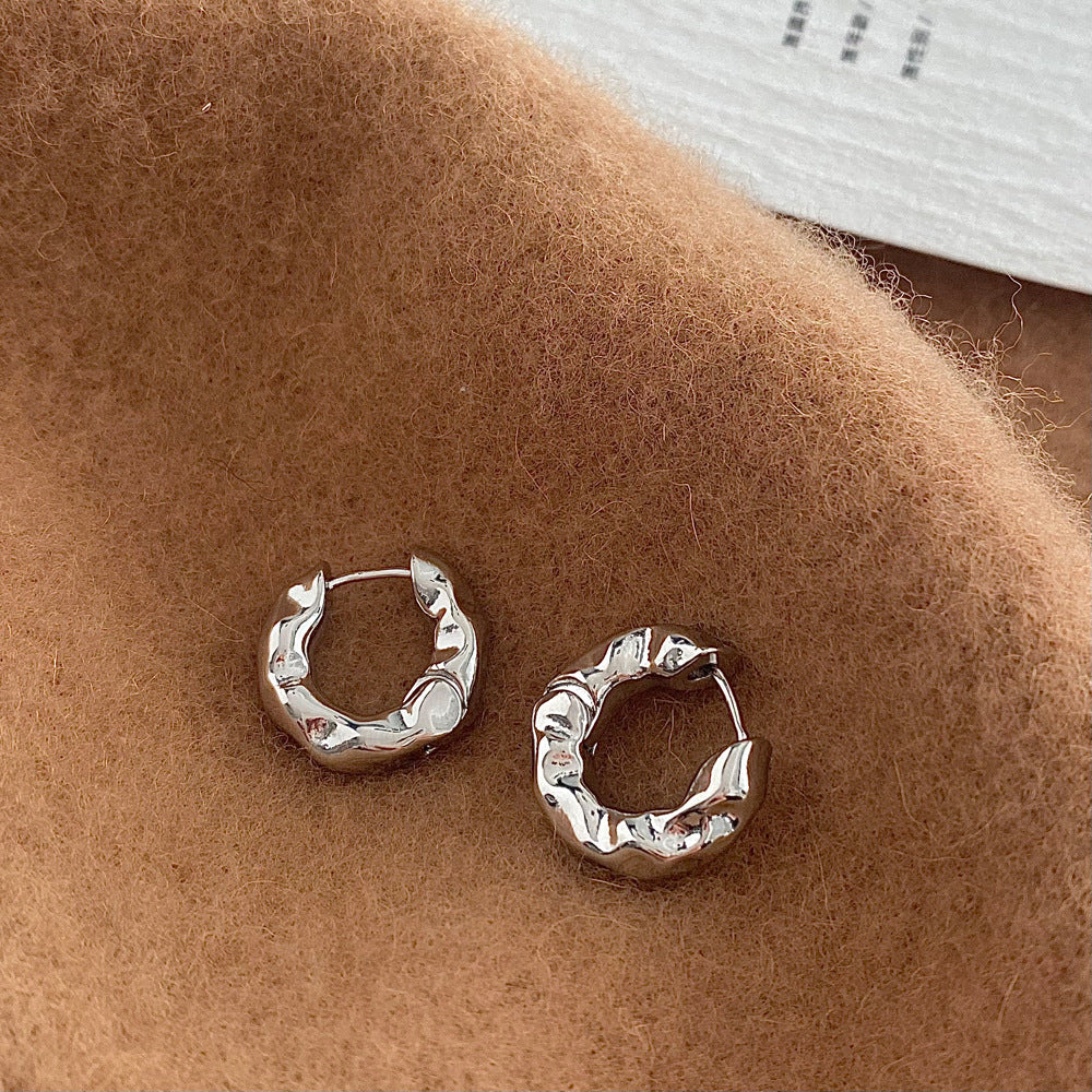 Texture Texture Earring Simple Ins Cold Style High Quality Earrings