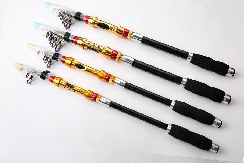 Fishing rod spinning carbon telescopic