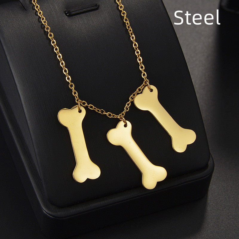 Stainless Steel Bone Tag Necklace