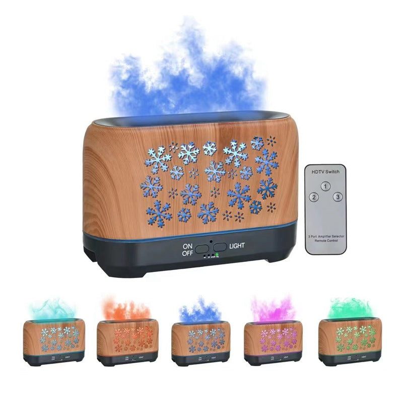 Snowflake Pattern Humidifier Colorful Aromatherapy Atmosphere