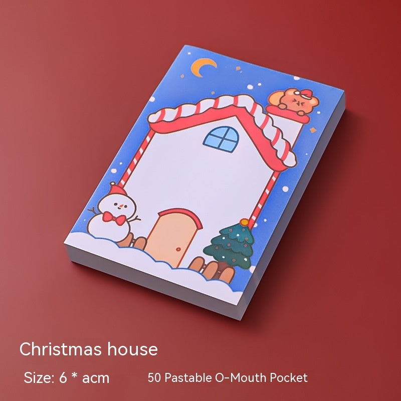 Cartoon Christmas Sticky Notes Student Stationery