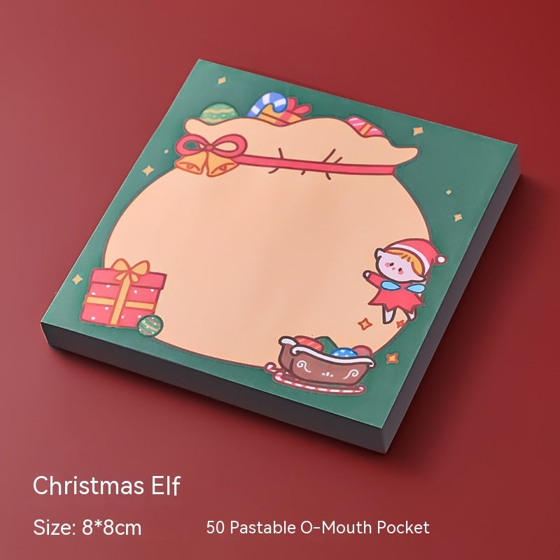 Cartoon Christmas Sticky Notes Student Stationery