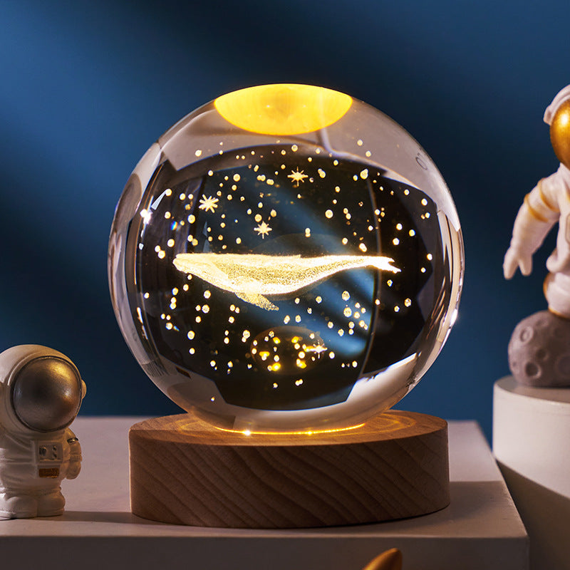 Luminous 3d Solar System Crystal Ball Desktop