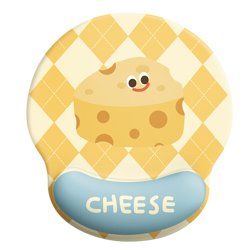 Fashionable cute mouse pad with checkerboard pattern and cheese