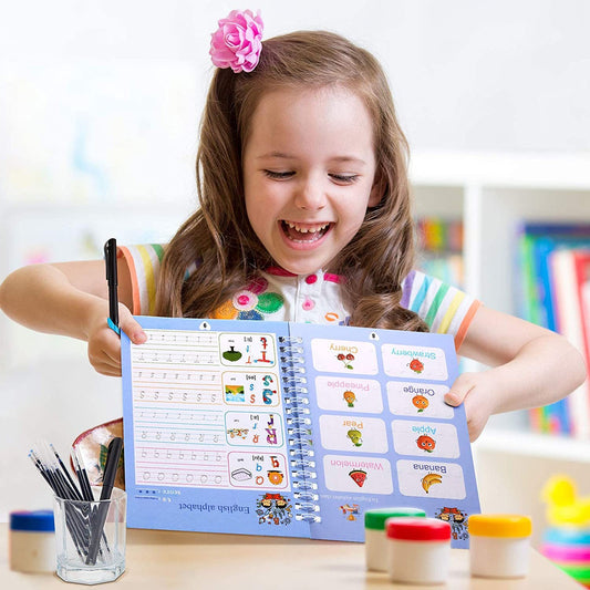 Book Children Writing Sticker Practice English Copybook