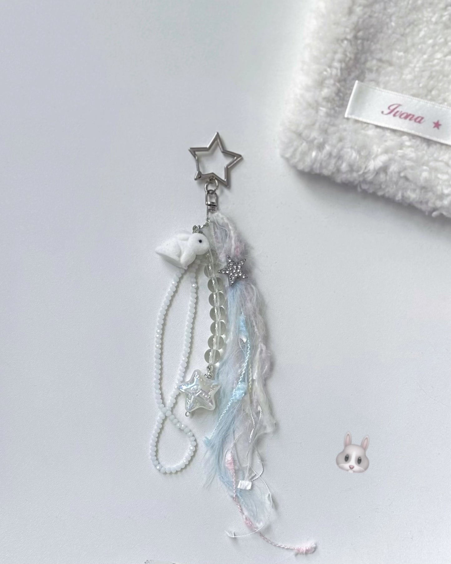 Macaron Rabbit Five-pointed Star Keychain